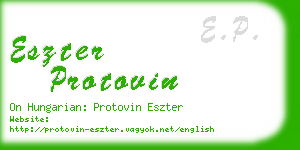 eszter protovin business card